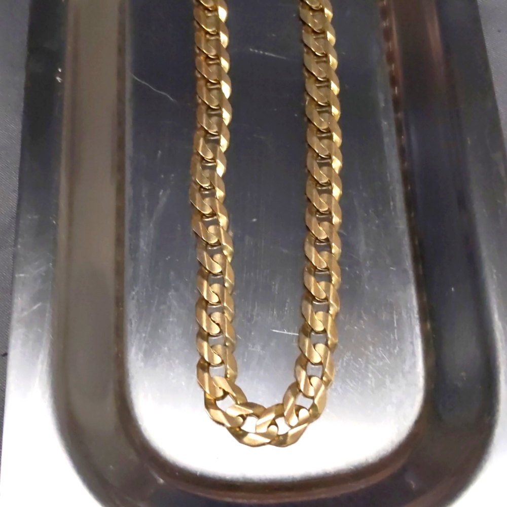 22in 10 k solid gold 5mm cuban link chain